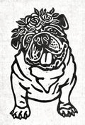 Bulldog in a Flower Crown